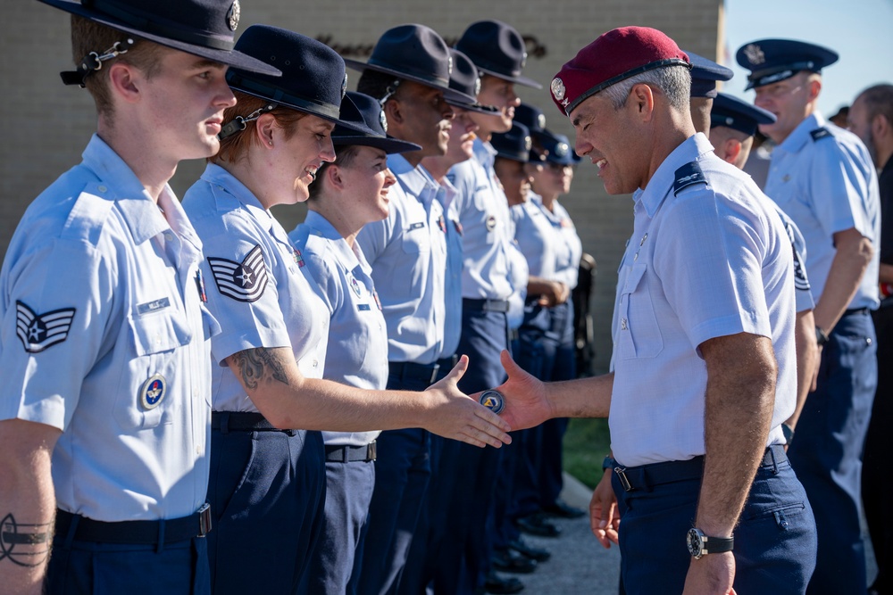 DM leaders visit basic training to gain insight into rescue training pipeline