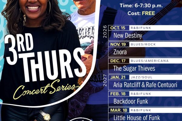 Popular 3rd Thursday concert series returns to Centennial Pavilion this fall