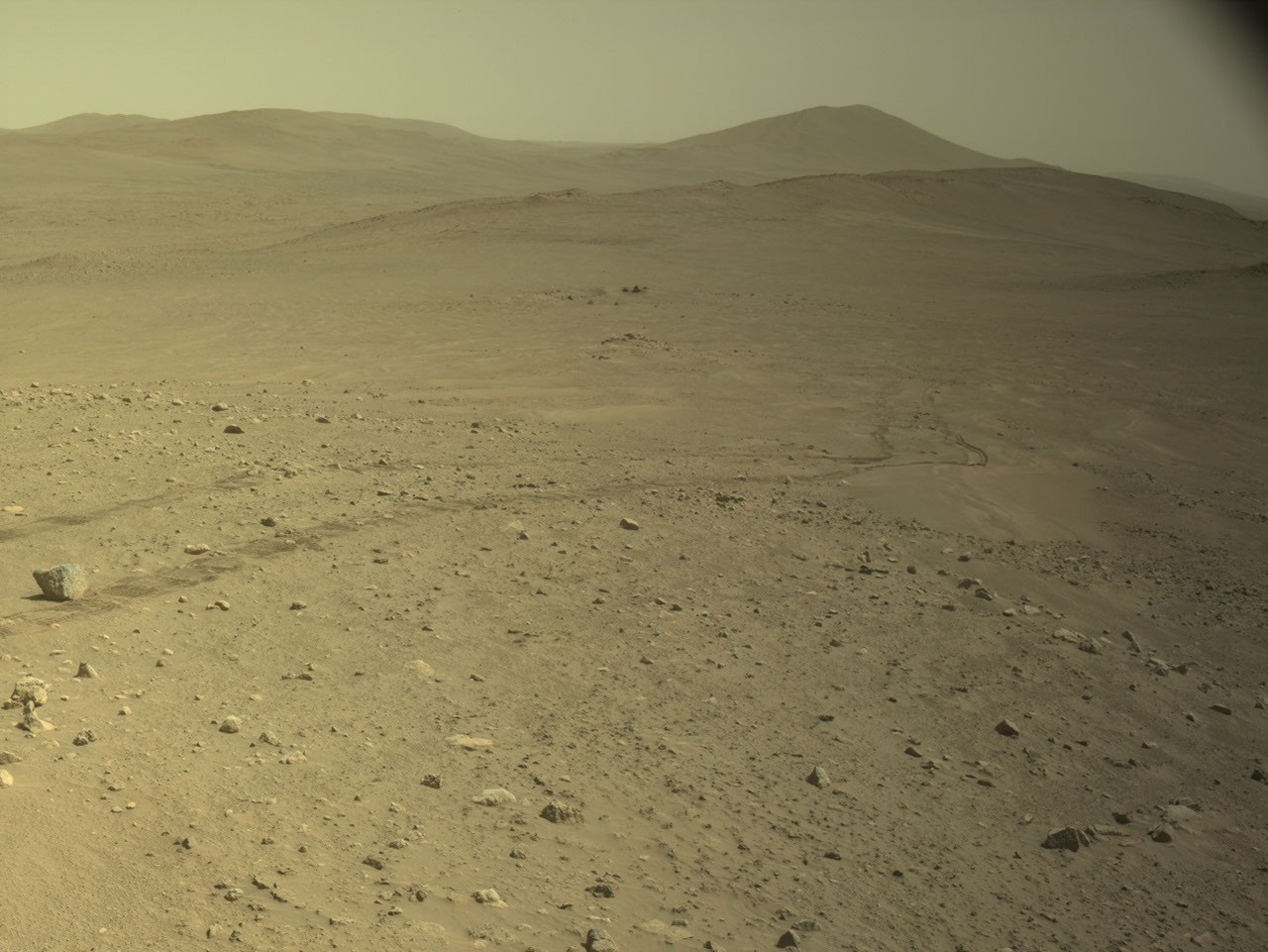 Tracks along the longest drive on another world